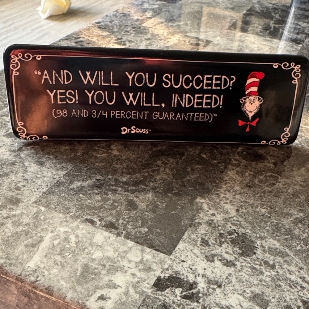 Dr. Seuss Black and White Quote Plaque